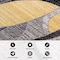 World Rug Gallery Modern Geometric Circular Harmony Non Shedding Soft Area Rug 2' x 7' Yellow 393YELLOW2x7 - alternate 2